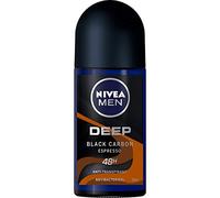 NIVEA Deodorante roll-on da uomo, colore nero al carbonio, confezione da 3 (3 x 50 ml)