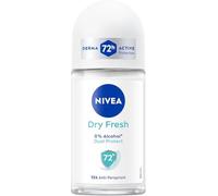 NIVEA Dry Fresh Roll-on Deodorante 6 x 50 ml, Deodorante roll-on con formula Dual Active, Deodorante anti-traspirante per 72 h di intensa freschezza sulla pelle