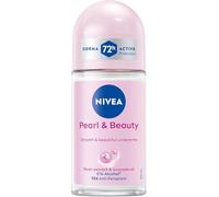 NIVEA Pearl & Beauty Deodorante Roll-On in confezione da 6 x 50 ml, Deodorante antitraspirante con Estratti di Perla, Deo roll che regola la traspirazione per 72 h