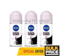 NIVEA Black & White Invisible Clear Deo Roll-On, antitraspirante con formula anti-macchia e senza alcool etilico, deodorante per 72 ore di protezione (50 ml)