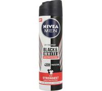 Nivea Deodorante spray da uomo, Black & White Max Protection, confezione da 6 (6 x 150 ml)
