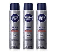 Nivea - Deodorante spray Silver Protect uomo, 250 ml, Confezione da 3