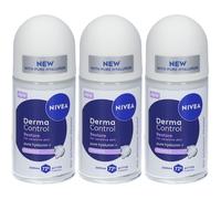 Nivea Derma Control Restore Deodorante Roll-on per Pelle Sensibile 3x5
