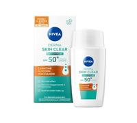 NIVEA Derma Skin Clear Daily UV Fluid SPF 50+ 40 ml - Sunscreen High Protection for Oily & Problem-Prone Skin con niacinamide, finitura opacizzante & Lightweight Daily Wear UV Defense