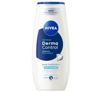 NIVEA Docciaschiuma Derma Control Defend Extra Comfort 250 ml, Bagnoschiuma delicato per pelli sensibili, Bagnodoccia profumato con Acido Ialuronico e Pro-Vitamina B5 per una pelle morbida e liscia