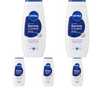 NIVEA Docciaschiuma Derma Control Restore 250 ml, Bagnoschiuma extra delicato per pelli sensibili, Bagnodoccia profumato con Acido Ialuronico e Vitamina E per una pelle morbida e liscia