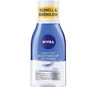 NIVEA Double Effect, struccante per occhi (125 ml), pulizia del viso con formula nutriente e protezione per ciglia, struccante per trucco estremamente impermeabile