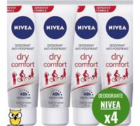 NIVEA DRY COMFORT PLUS DEODORANTE IN CREMA UNISEX 24H ANTITRASPIRANTE 75ML X4
