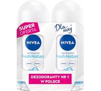 NIVEA Fresh Natural DUO Roll-on Antitraspirante per Donna 2x50 ml
