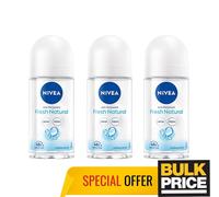 Nivea Fresh Natural Infini-Fresh Roll-On Deodorante Antibatterico 50 ml Confe...