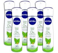 Nivea Fresh Pure Deodorant Deodorante Spray 6 x 150 ml