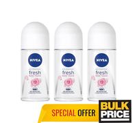 Nivea Fresh Rose Touch Deodorante Roll-on Antibatterico 48H Sweat Protect Con...