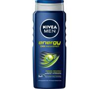 Nivea Men Energy gel da bagno per il corpo,viso e capelli 500 ml per uomo