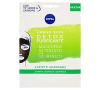Maschera Viso In Tessuto Purificante Te Verde Carbone Nivea Urban Skin Detox 6pz