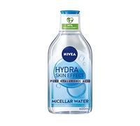 NIVEA Hydra Skin Effect Micellar Water (400 ml), Effective yet Gentle Waterproof Make Up Remover, Cleansing Water Made with Pure Hyaluronic Acid and Micellar Technology
