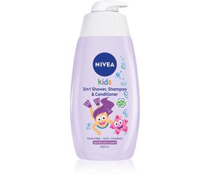 NIVEA Kids Sparkle Berry gel doccia delicato e shampoo per bambini 3 in 1 500 ml