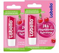 Nivea - Labello cherry shine, balsamo labbra arricchito con oli naturali e pigmanti brillanti, cura delle labbra e idratazione a lunga durata per 24 ore, (2 x 5,5 ml)