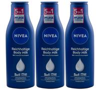 Nivea Latte Corpo Nutriente 3 X 250Ml 5In1 Crema Corpo Contro La Pelle Secca