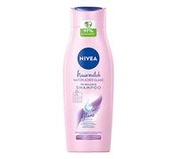 NIVEA Latte per capelli naturale lucentezza pH equilibrio shampoo (400 ml), shampoo per capelli per capelli senza lucenti, shampoo per capelli secchi con latte di mandorle ed estratto di magnolia