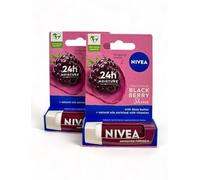 Nivea LipBalm Blackberry Shine Lip Care 4,8 g (confezione da 2)