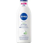 NIVEA Lozione per il corpo con aloe e cura, crema per il corpo con siero di cura profonda per 72 ore, lozione per il corpo con acido ialuronico puro e aloe vera di origine naturale (400 ml)