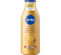 NIVEA Lozione per il corpo Q10 tonificante + abbronzante, cura per un'abbronzatura delicata con fresco profumo estivo, cura della pelle anti-età con Q10 per una pelle più tonica in 10 giorni (200 ml)