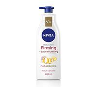 Nivea - Lozione per il corpo rassodante con Q10 e olio di argan (400 ml), crema nutriente e rassodante con Q10 e olio di argan, idratante, per una pelle rassodata