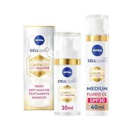 NIVEA Luminous630 Set Routine Skincare, Collezione da 2 pezzi | Kit Skincare Luminous630 Cellular Anti-Macchie: Siero Viso Trattamento Avanzato e CC Cream 3in1 SPF 30 Tonalità Media
