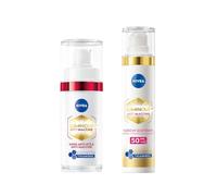 NIVEA Luminous630 Set Skincare Anti-Macchie, Set da 2 Prodotti | Kit Skincare: Siero Viso Anti-Macchie e Anti-Età Luminous630 e Crema Viso Giorno Fluido UV Anti-Macchie SPF 50