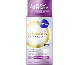 NIVEA LUMINOUS630 Skin Glow Liquid Refiner, esfoliante AHA delicato ed efficace per pelle uniforme e liscia, cura del viso con 4% AHA, 1% PHA e aloe vera (100 ml)