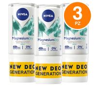 6pz NIVEA DEO Magnesium Dry ROLL-ON FRESH 0% aluminium 50ml NUOVO DONNA