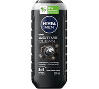 NIVEA MEN Active Clean - Gel doccia a pH neutro, per uomini, con profumo stimolante, formula con carbone attivo per corpo, viso e capelli (250 ml)
