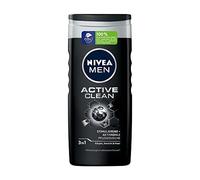 NIVEA MEN Active Clean - Gel doccia da uomo con carbone attivo 3 in 1, detergente profondo, 250 ml