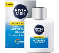 NIVEA MEN Active Energy After Shave Balsamo in confezione da 1 (1 x 100 ml), rivitalizzante After Shave, cura della pelle dopo la rasatura con caffeina e vitamina + complesso