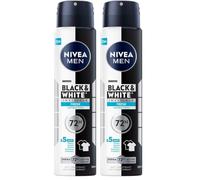 NIVEA MEN Black & White 48H Invisible Fresh Antitraspirante Spray per uomo 250 ml (Confezione da 2)