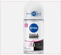NIVEA Men Black & White Invisible 6x50ml - Deodorante Roll-On 72h Anti-Mac.300ML