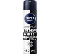 NIVEA MEN Black & White Invisible Original Spray 6 x 150 ml, Deodorante uomo 72h