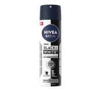 NIVEA MEN Black & White Invisible Original Spray 6 x 150 ml, Deodorante uomo 72h, Deodorante spray antitraspirante contro odori, sudore, residui, irritazioni e macchie su tessuti chiari e scuri