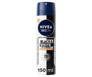 Nivea Men Black & White Invisible Ultimate Impact Spray 12 x150ml, Deodorante spray antitraspirante