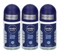 Nivea Men Cool Kick Dedorante Roll-On 3x50 ml