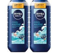 NIVEA MEN Cool Marine, bagnoschiuma, 250 ml (Confezione da 2)