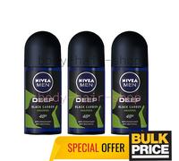Nivea Men Deep Amazonia Roll-On Deodorante Black Carbon Antibatterico 50 ml C...