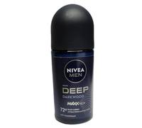 Nivea Men Deodorante roll-on Deep Black Carbon Dark Wood – Confezione da 6 (6 x 50 ml)
