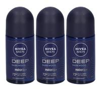 Nivea Men Deep Deodornate Roll-On 3x50 ml