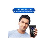 NIVEA MEN Deep Impact Intense Clean Face & Beard Wash Black Carbon - 100G-Fre...