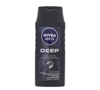 Nivea Men Deep Shampoo (250 ml), shampoo contro i capelli grassi con carbone attivo, shampoo da uomo rivitalizzante per una sensazione di freschezza duratura