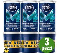 NIVEA MEN DEODORANTE DA UOMO MAGNESIUM DRY FRESH 48ORE 0% SALI DI ALLUMINIO 50ML