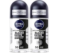 Nivea Men Deodorante Roll-On Invisible Black White - 50 ml (Confezione da 2)