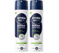 NIVEA MEN Deodorante Spray Derma Control Sensitive 150 ml, Deodorante uomo antitraspirante per una protezione 72h, Formula senza alcool con Acido Ialuronico e Vitamina E per la pelle sensibile