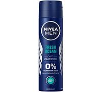 Nivea Men Deodorante spray Fresh Ocean senza alluminio (ACH) da 150 ml, con formula rinfrescante, protezione per 48 ore e proprietà nutritive per la pelle (etichetta in lingua italiana non garantita)